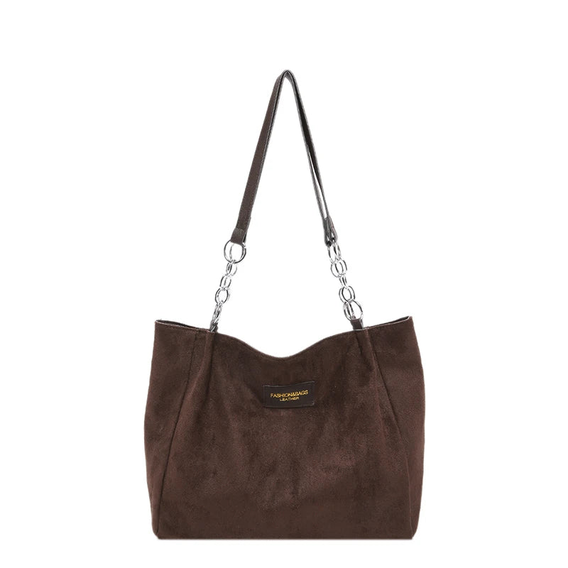 Amblot Soft-touch suede tote bag