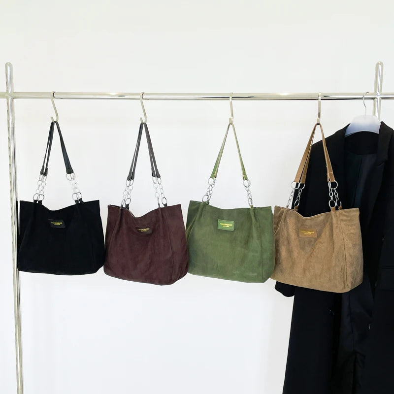 Amblot Soft-touch suede tote bag