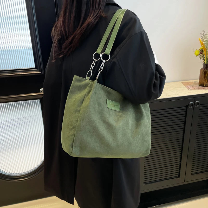Amblot Soft-touch suede tote bag