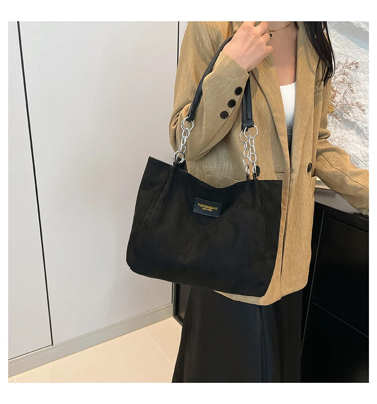 Amblot Soft-touch suede tote bag
