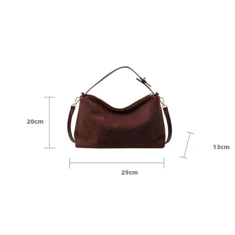Amblot Spacious suede tote bag