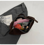 Amblot Spacious suede tote bag