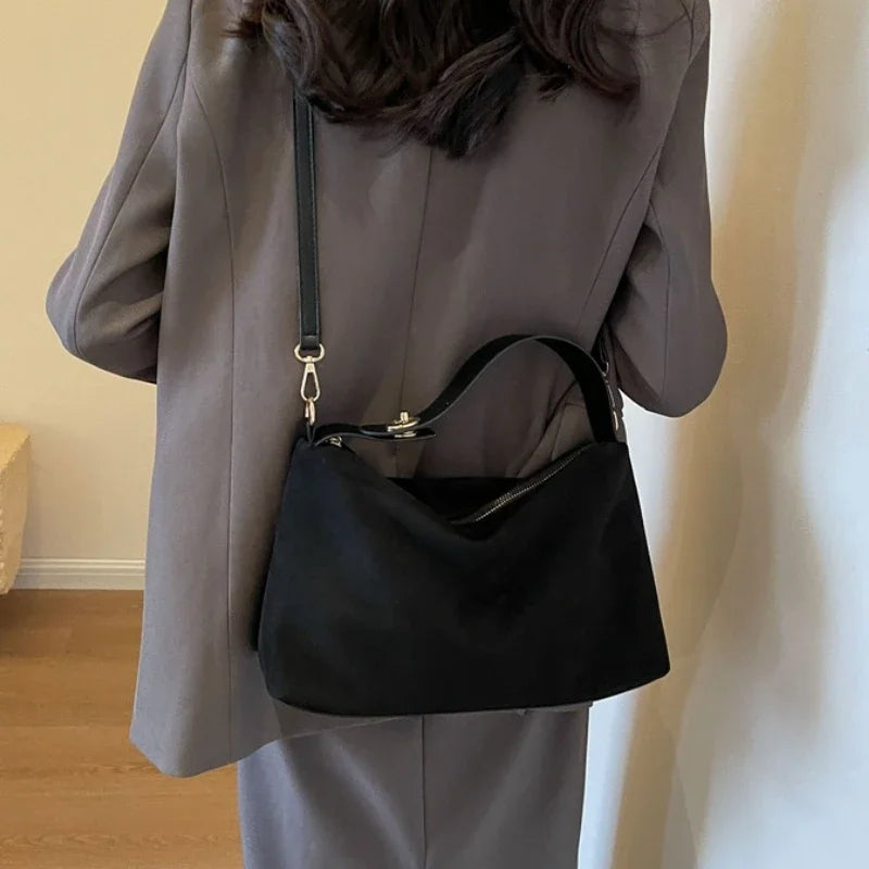 Amblot Spacious suede tote bag