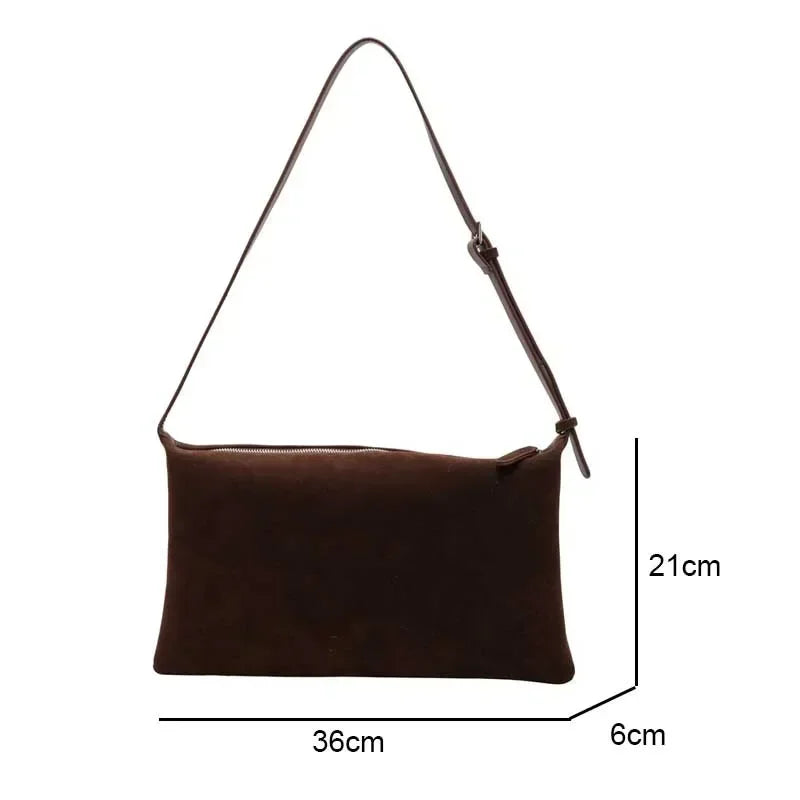Amblot Spacious suede tote bag