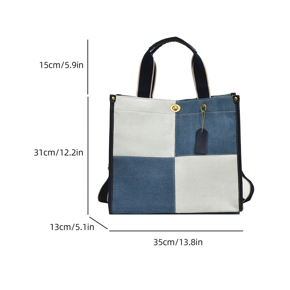 Amblot Square denim tote bag