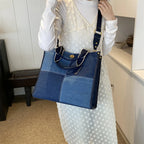 Amblot Square denim tote bag