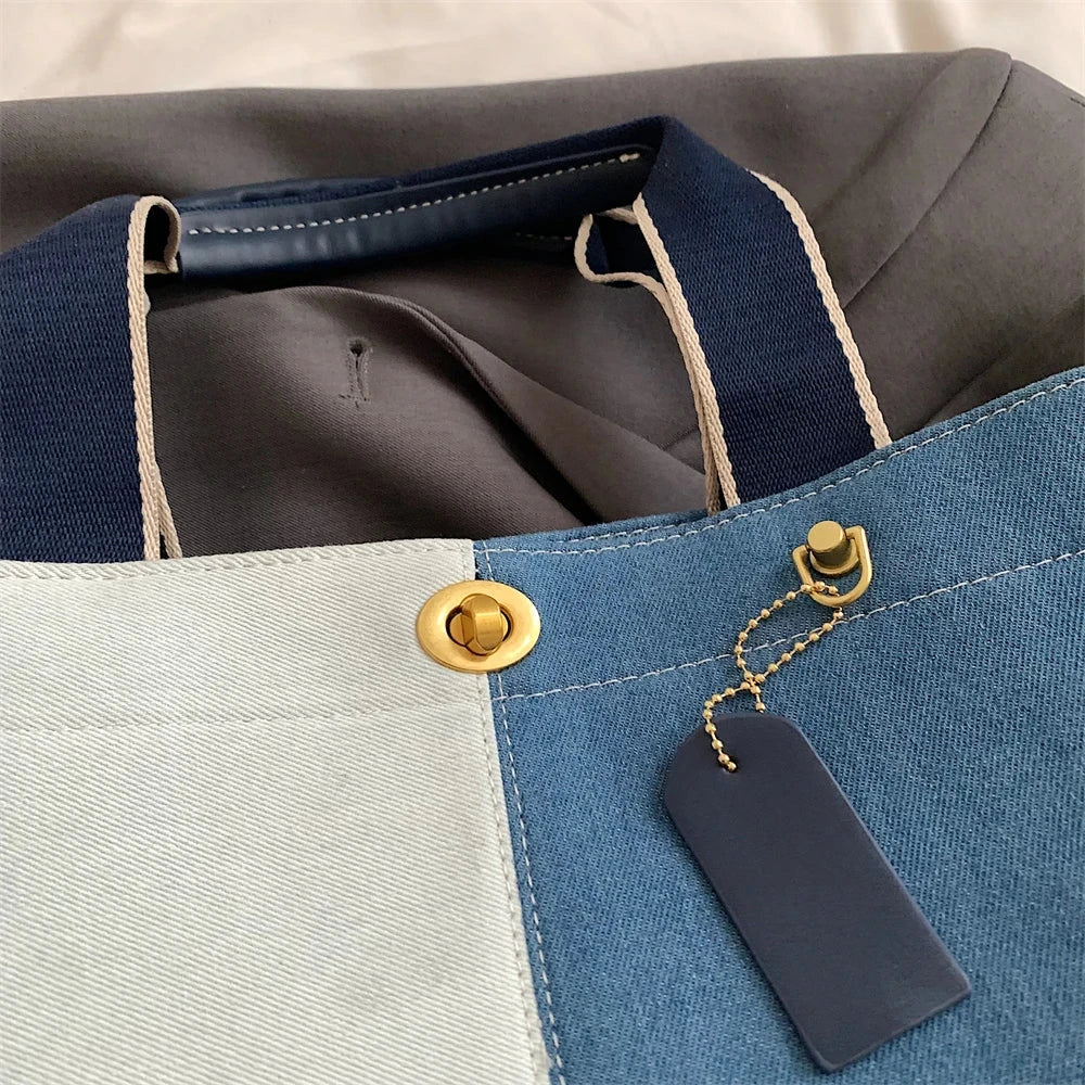 Amblot Square denim tote bag
