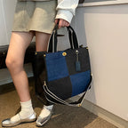 Amblot Square denim tote bag