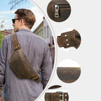 Amblot Structured leather waist bag