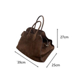 Amblot Structured suede tote handbag