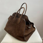 Amblot Structured suede tote handbag