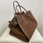 Amblot Structured suede tote handbag