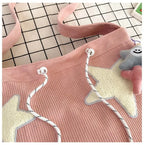 Amblot Stylish corduroy tote bag with drawstring detail