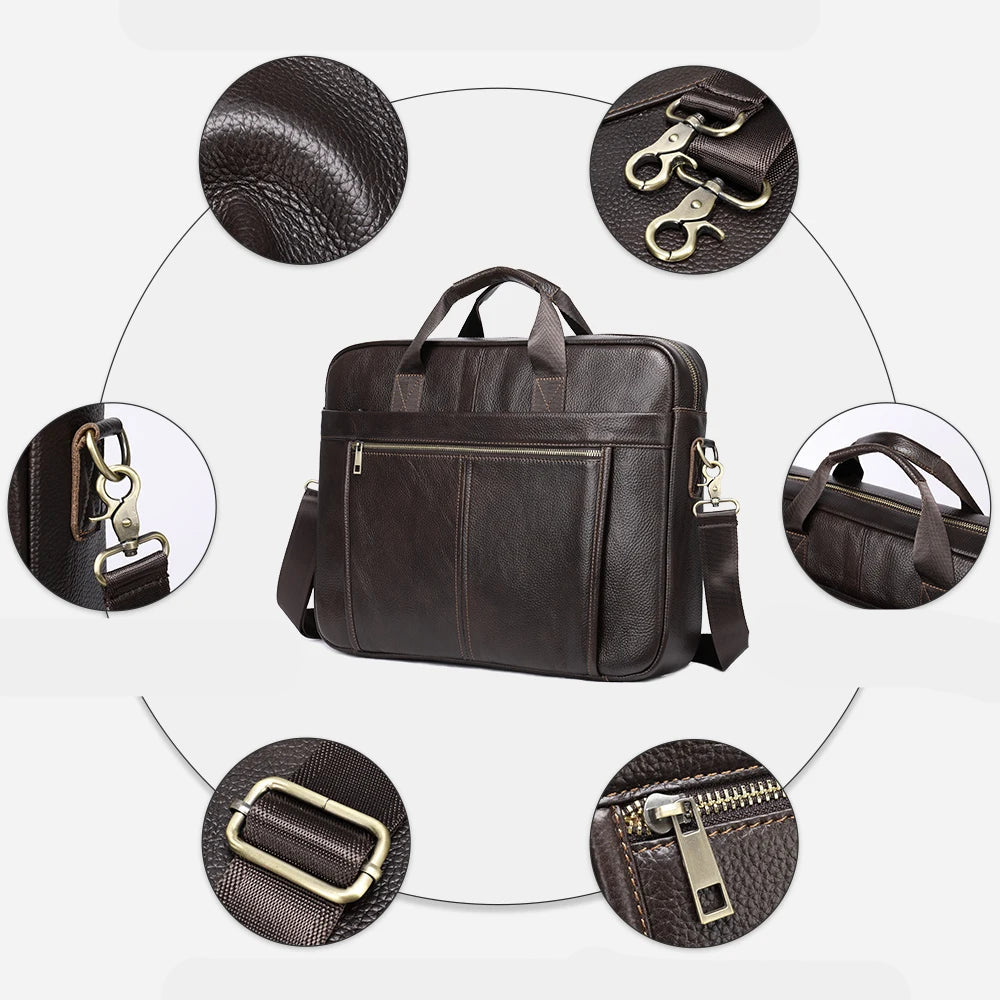 Amblot Stylish leather executive briefcase