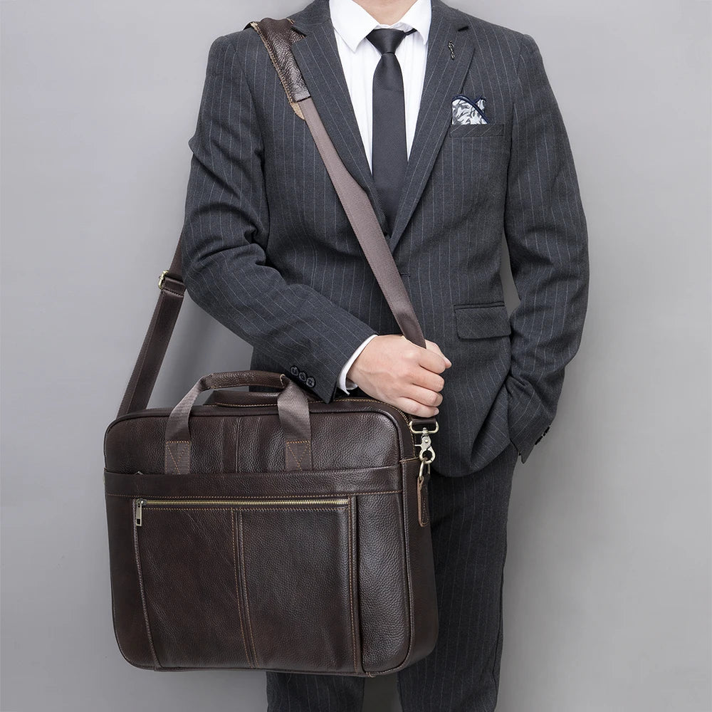 Amblot Stylish leather executive briefcase