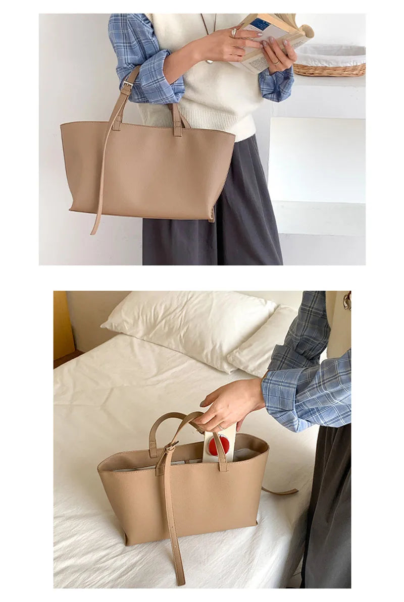Amblot Stylish leather tote bag