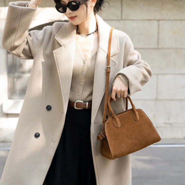 Amblot Stylish suede handbag for every outfit