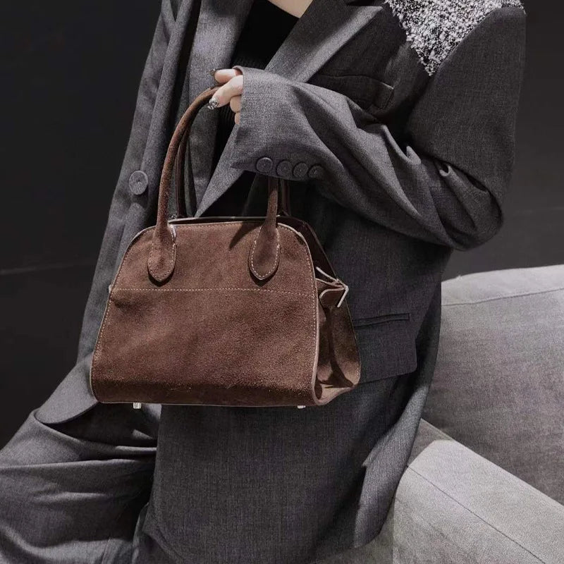 Amblot Stylish suede handbag for every outfit