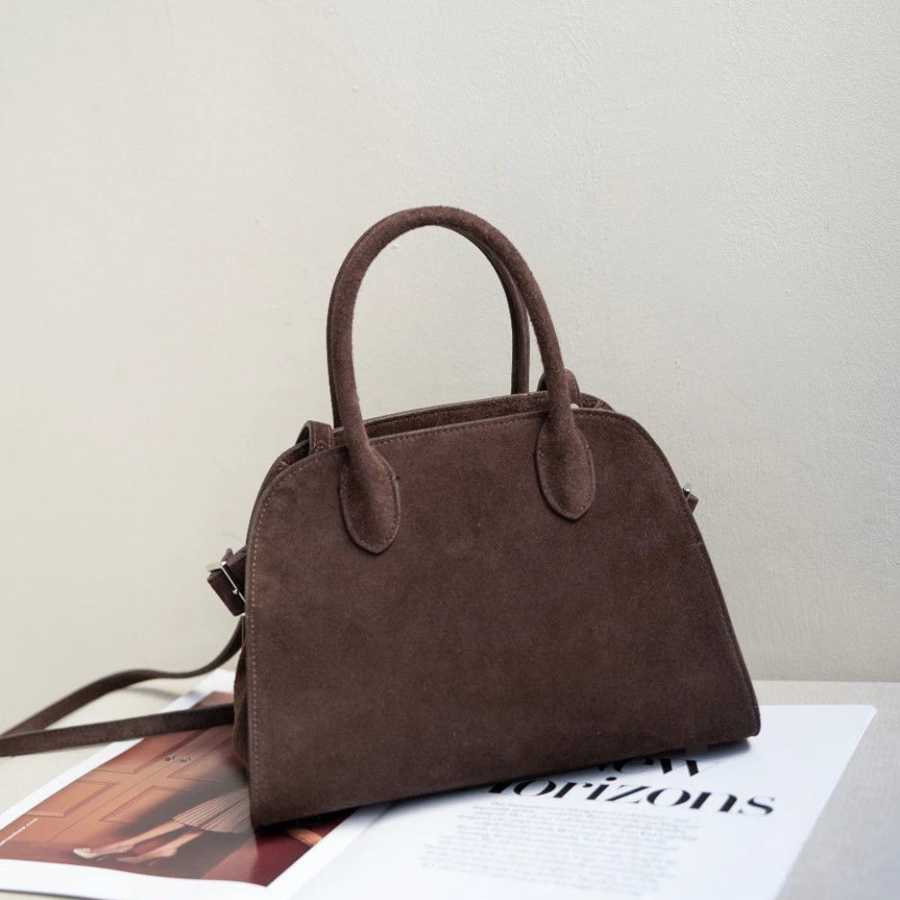 Amblot Stylish suede handbag for every outfit