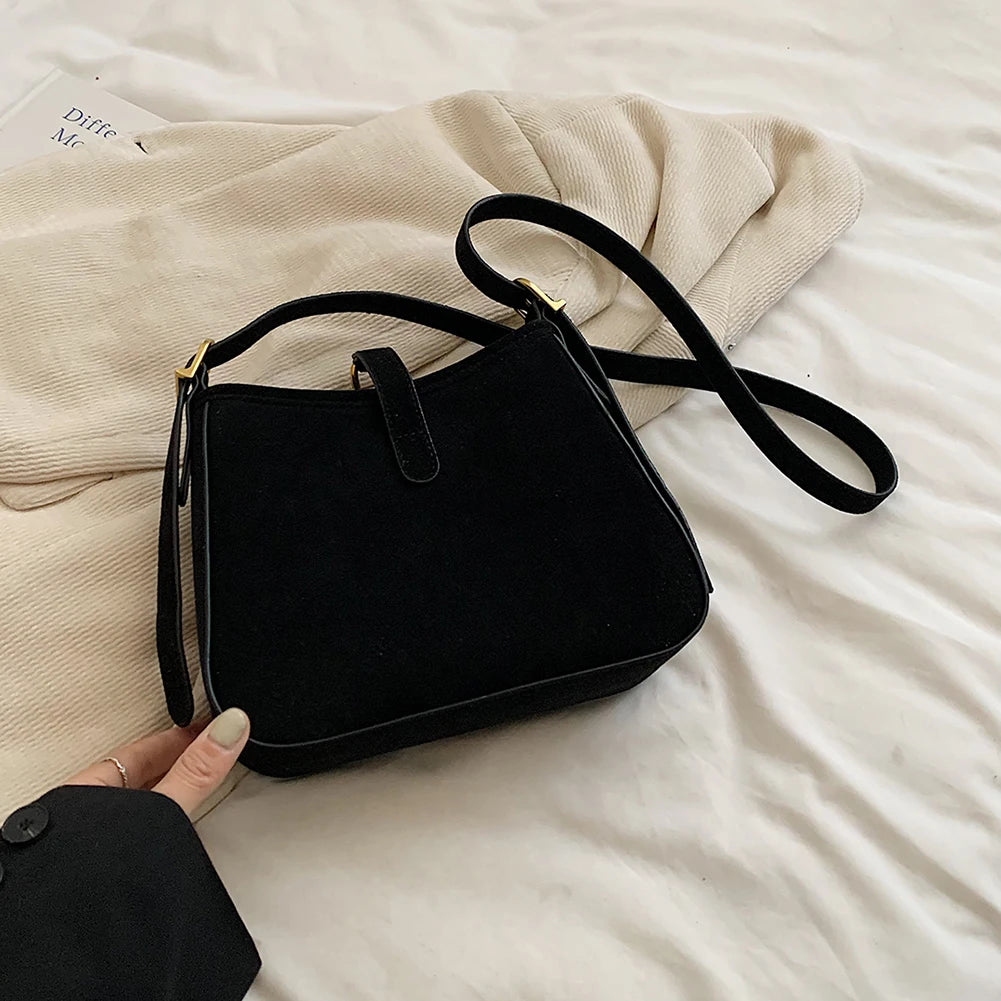 Amblot Suede crossbody purse