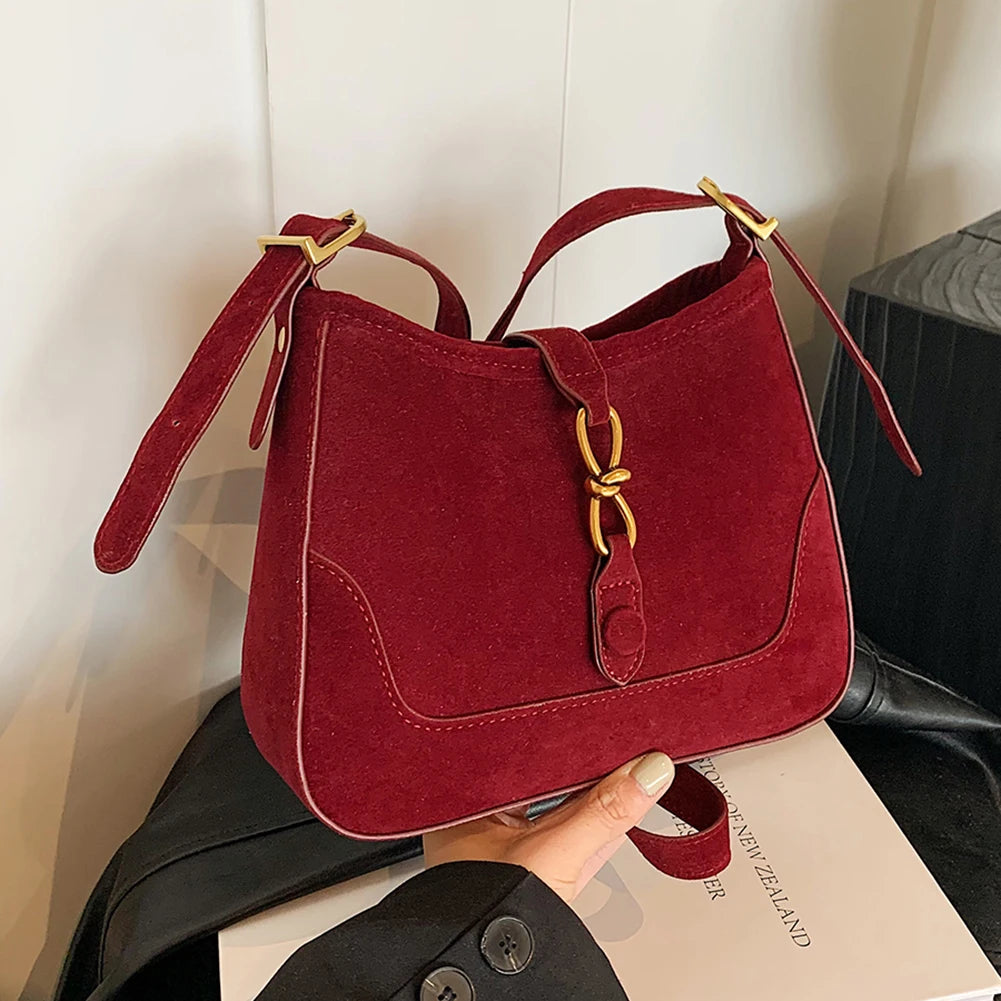 Amblot Suede crossbody purse