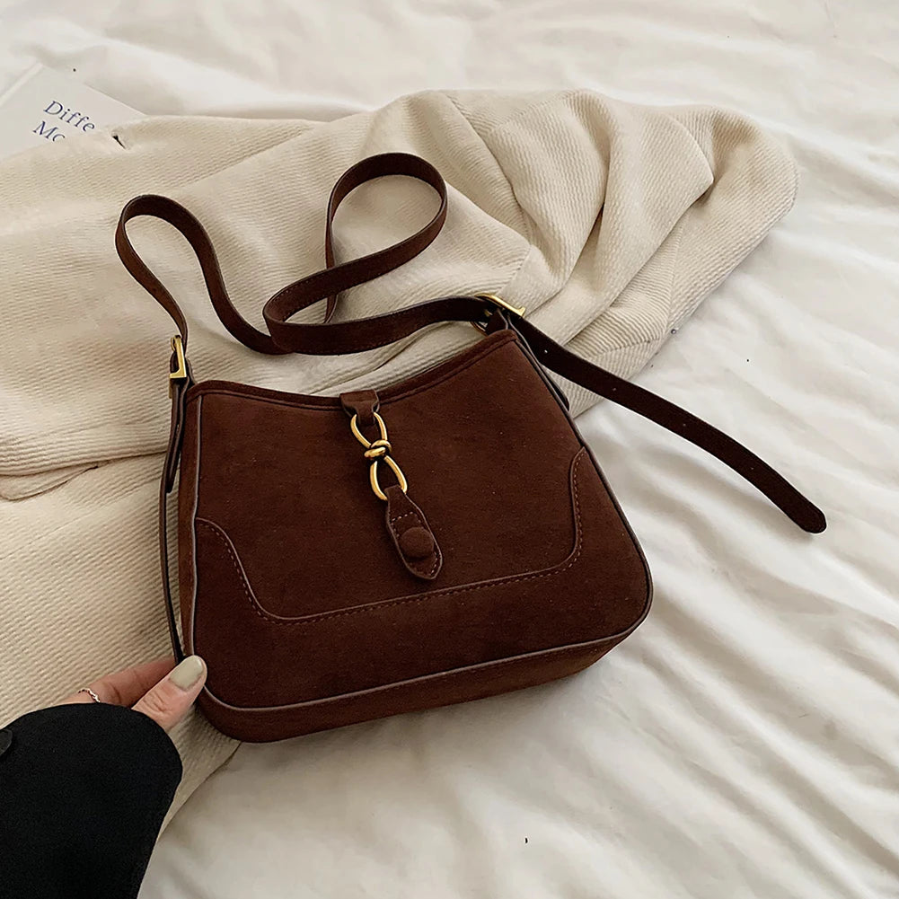Amblot Suede crossbody purse