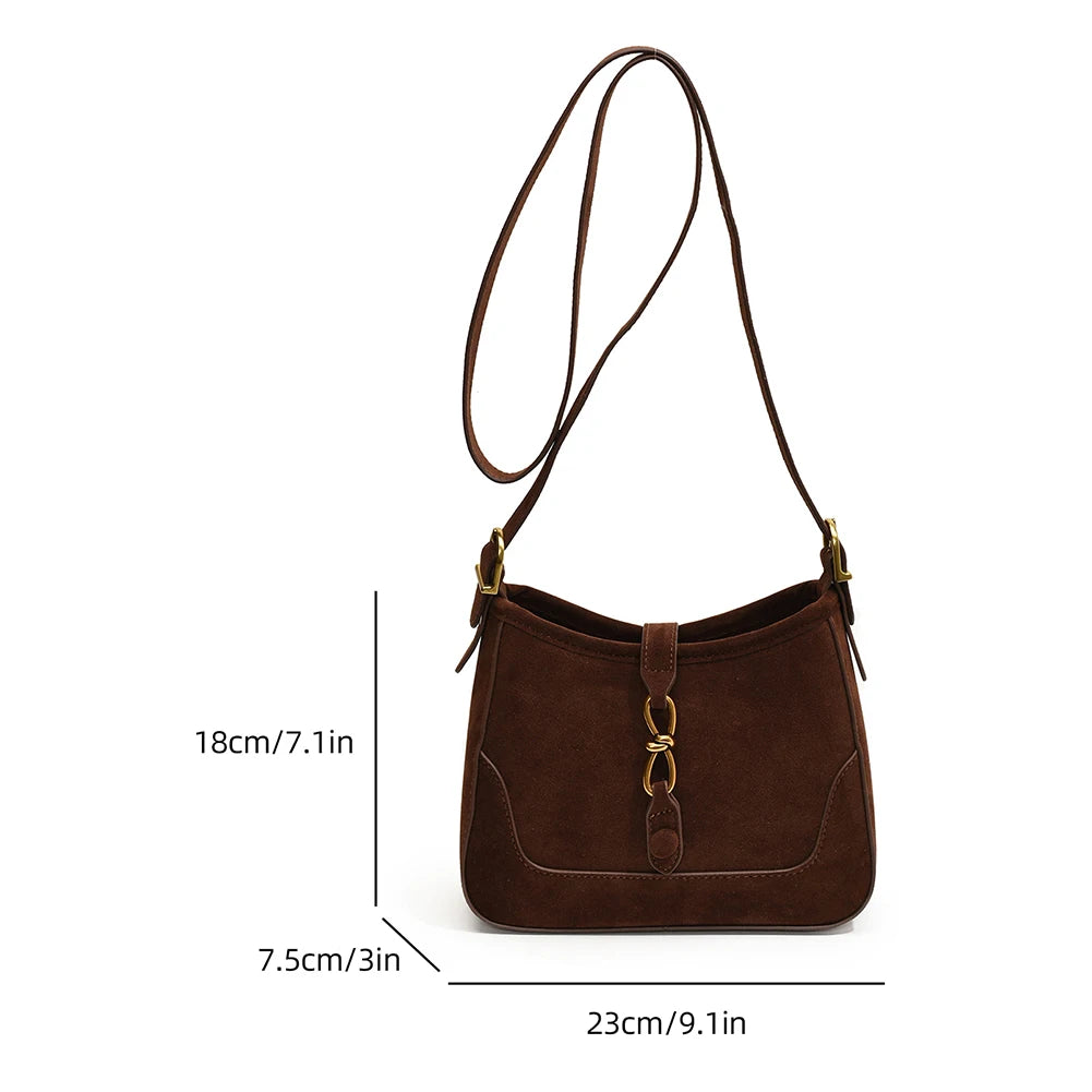 Amblot Suede crossbody purse