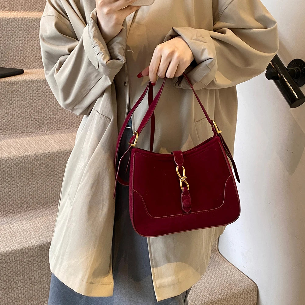 Amblot Suede crossbody purse