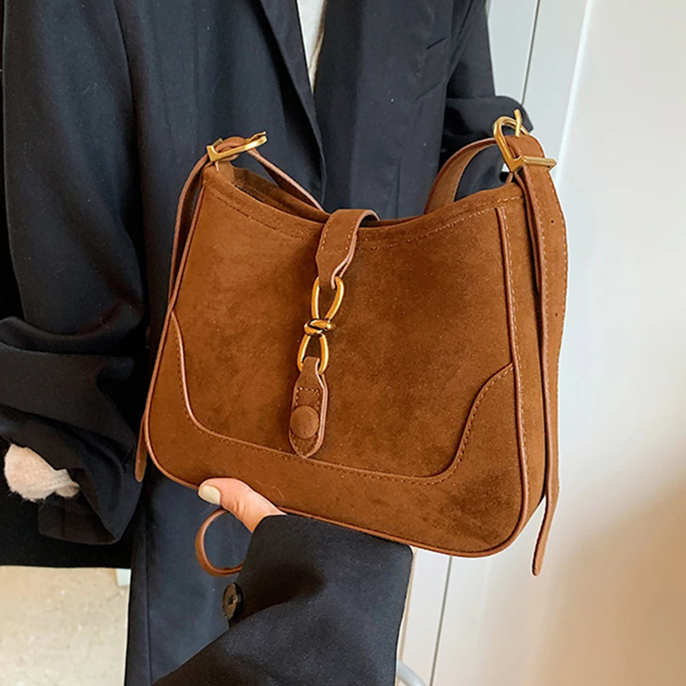 Amblot Suede crossbody purse