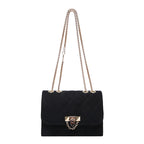Amblot Suede crossbody purse with chain strap