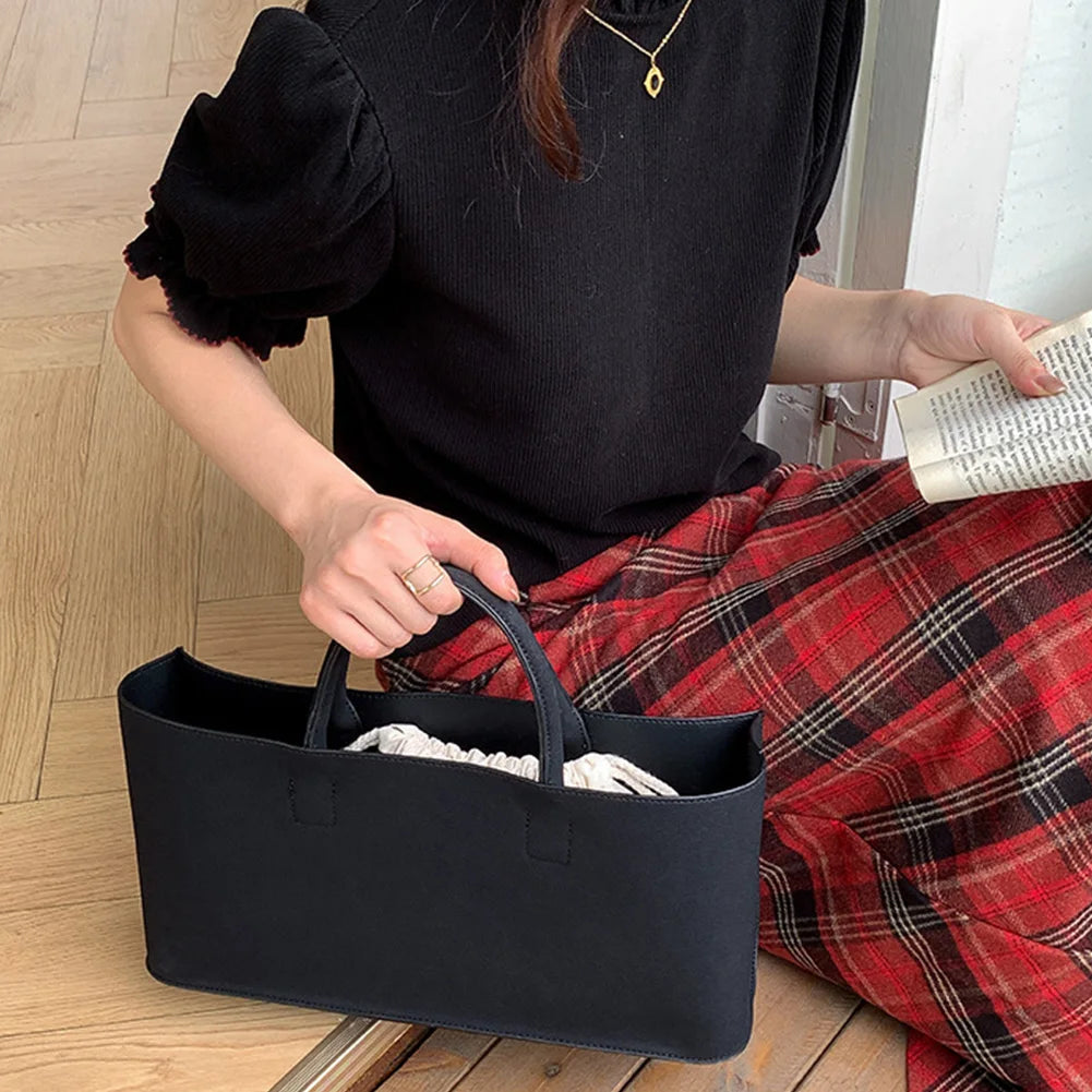 Amblot Suede tote bag with structured silhouette