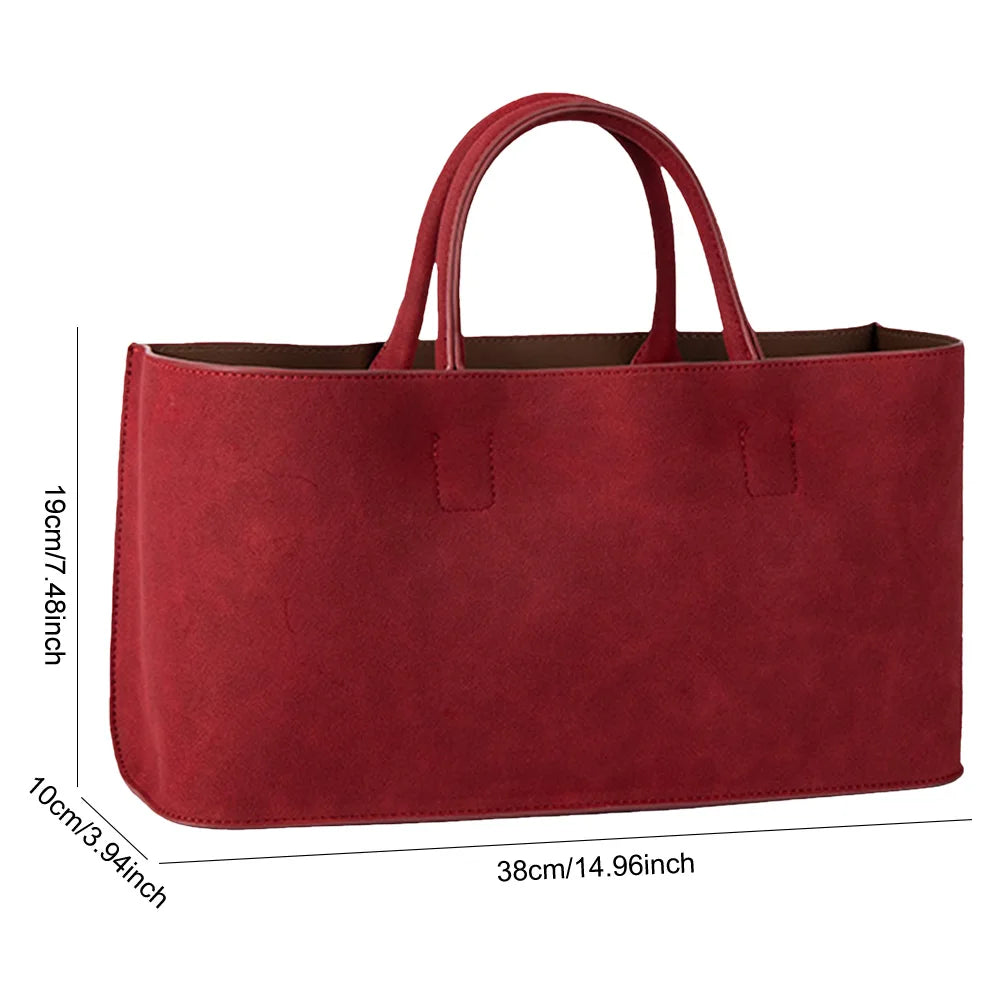 Amblot Suede tote bag with structured silhouette