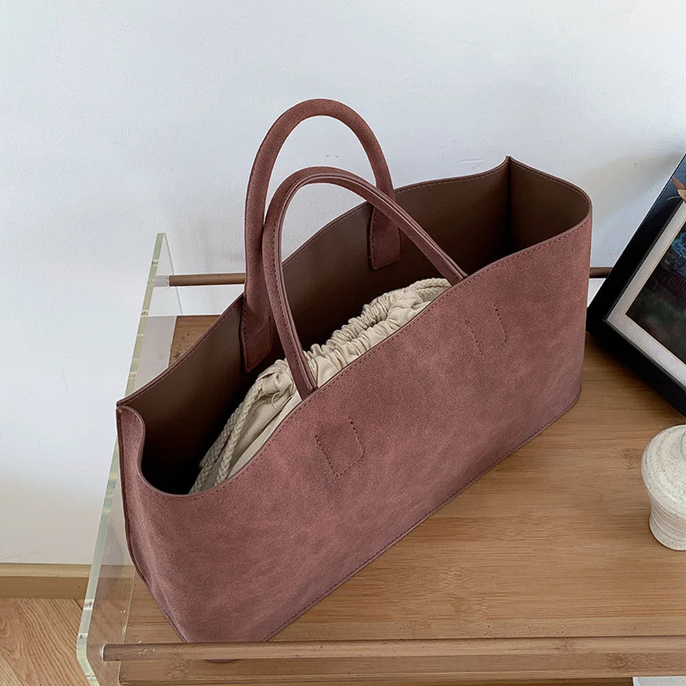 Amblot Suede tote bag with structured silhouette