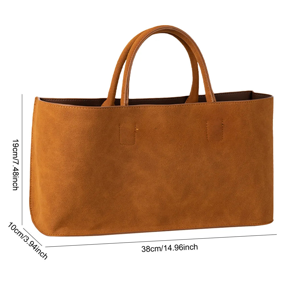 Amblot Suede tote bag with structured silhouette