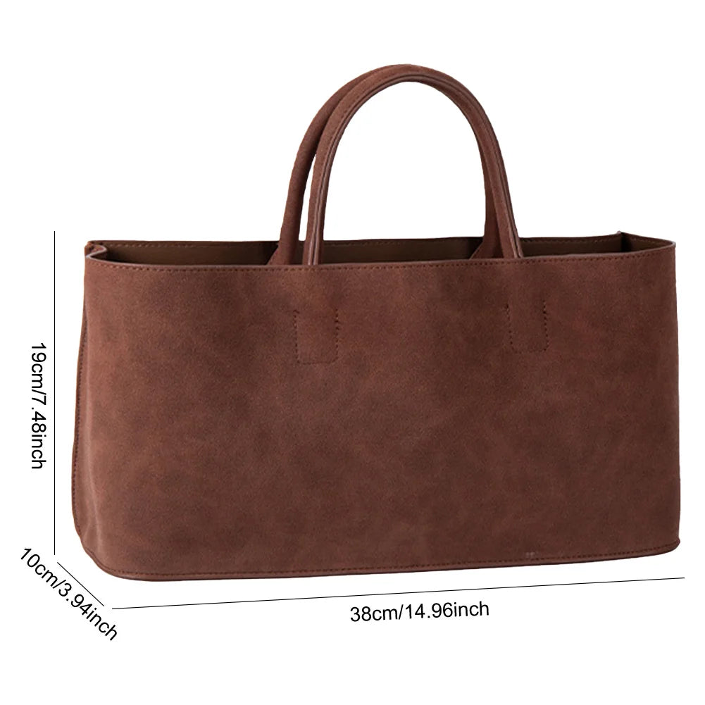 Amblot Suede tote bag with structured silhouette