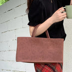 Amblot Suede tote bag with structured silhouette