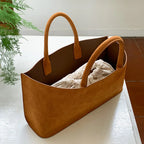 Amblot Suede tote bag with structured silhouette
