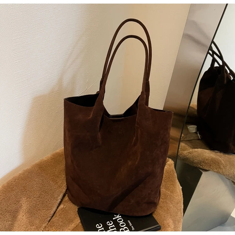 Amblot Tall suede tote bag