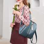 Amblot Teal convertible backpack purse