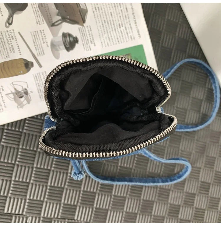 Amblot Trendy washed denim purse