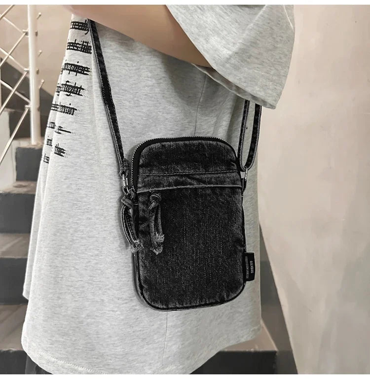 Amblot Trendy washed denim purse