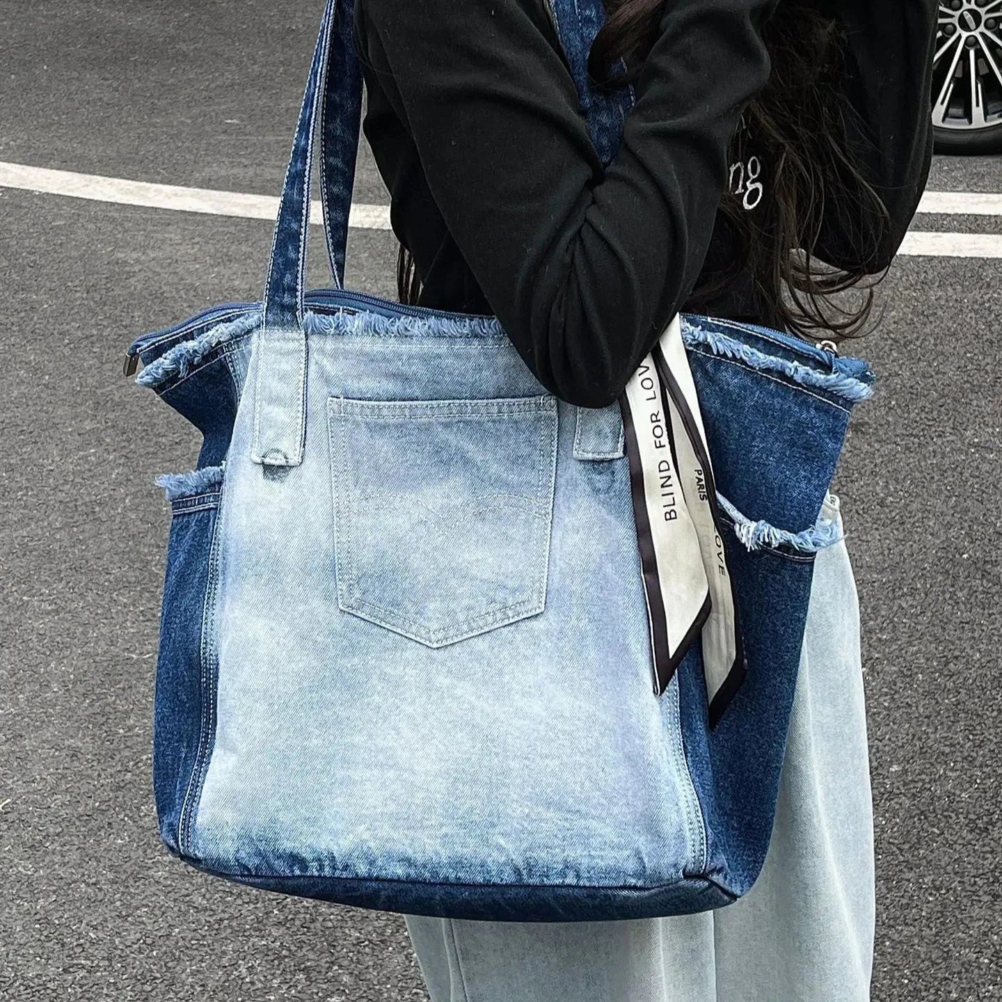 Amblot Two-tone fashion tote bag