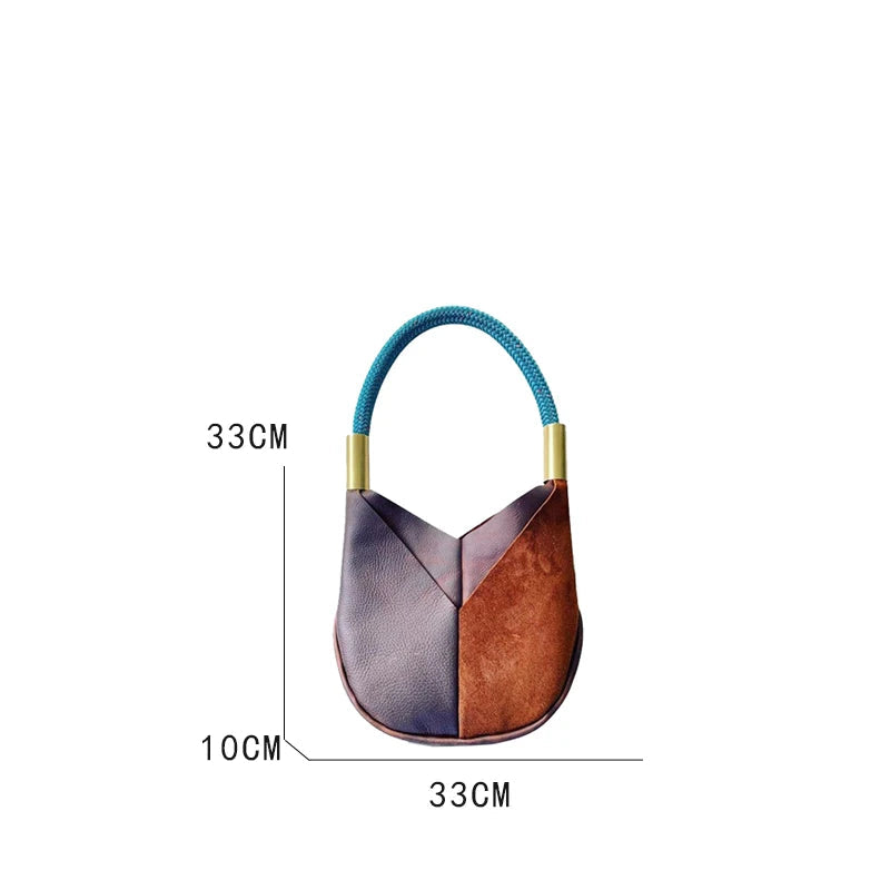 Amblot Two-tone suede tote bag