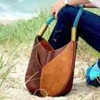 Amblot Two-tone suede tote bag