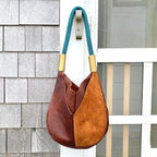 Amblot Two-tone suede tote bag