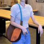 Amblot Two-tone suede tote bag