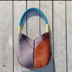 Amblot Two-tone suede tote bag