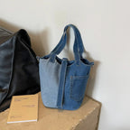 Amblot Two-toned denim tote bag