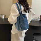Amblot Two-toned denim tote bag
