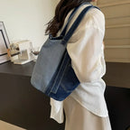 Amblot Two-toned denim tote bag